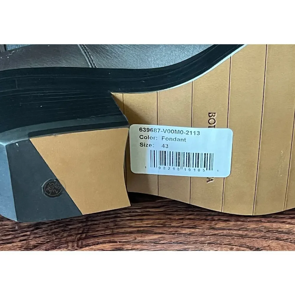 $1,800 NIB Bottega Veneta Leather Brown Heel Chelsea Boots Size 43(10)